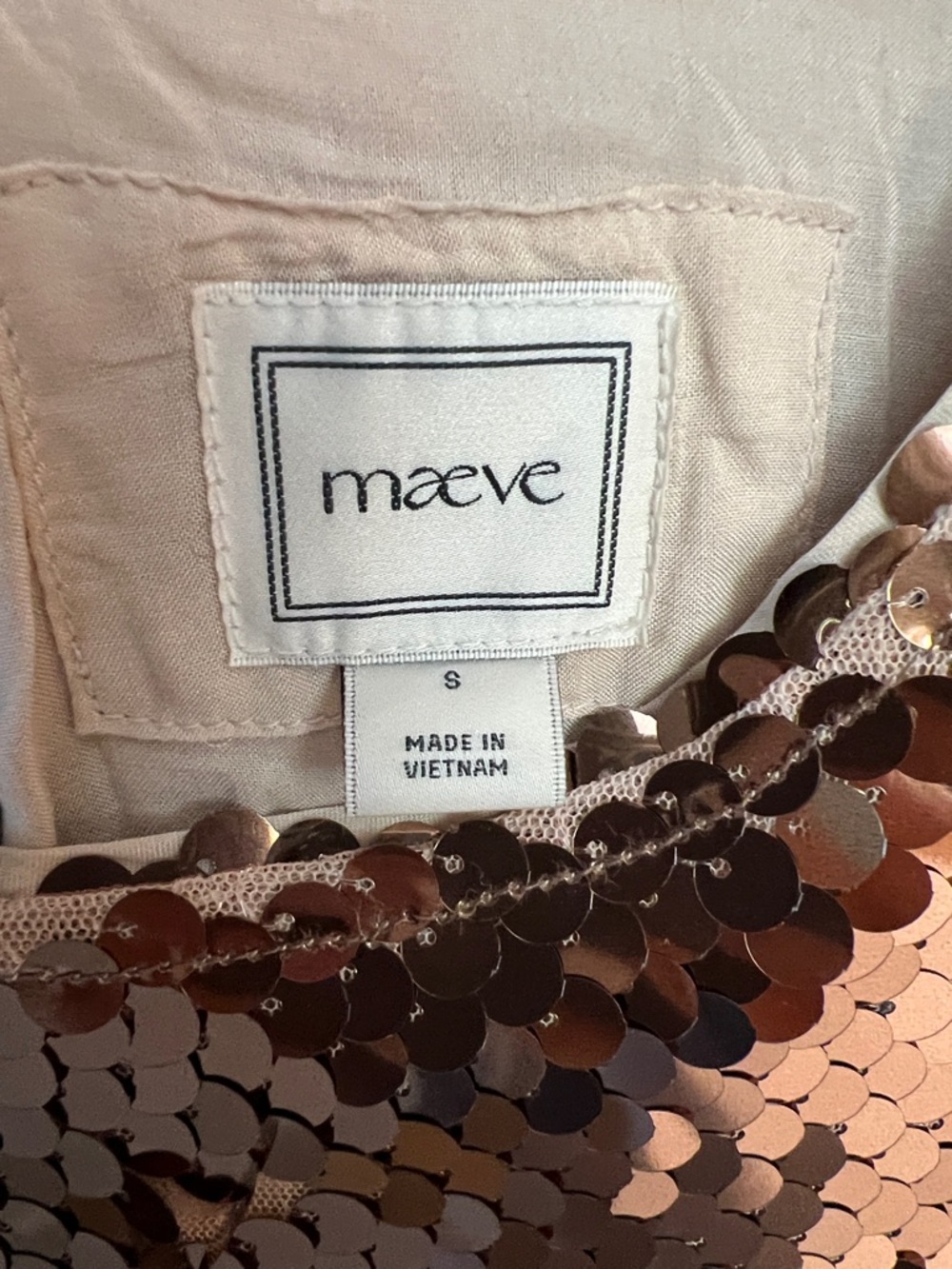 NWT $178 The Emmy Short-Sleeve Swing Mini Dress by Maeve: Sequin Edition - Picture 5 of 9